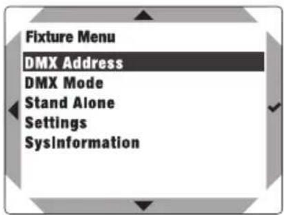 Cameo G4 TW - CONFIGURARE L'INDIRIZZO DI AVVIO DEL DMX - 1