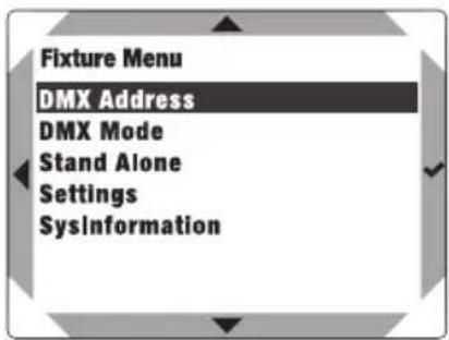 Cameo G4 TW - CONFIGURAR DIRECCIÓN DE INICIO DMX - 1