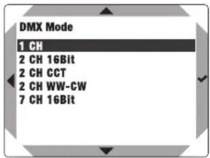 Cameo G4 TW - SÉLECTIONNER LE MODE DMX - 2