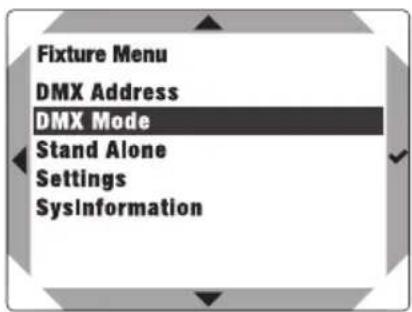 Cameo G4 TW - DMX-BETRIEBSART AUSWÄHLEN - 1