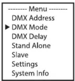 Cameo Root PAR IP - DMX-BETRIEBSART EINSTELLEN (DMX Mode) - 1