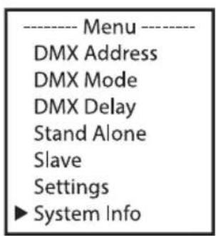 Cameo Root PAR IP - INFORMAZIONI DI SERVIZIO (System Info) - 1