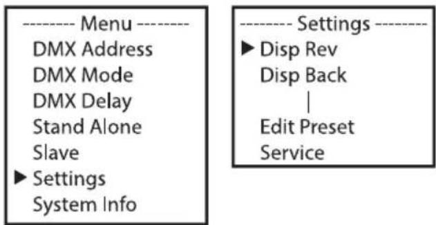 Cameo Root PAR IP - SYSTEMEINSTELLUNGEN (Settings) - 1