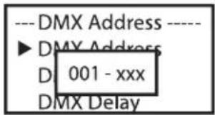 Cameo Root PAR IP - CONFIGURACIÓN DE LA DIRECCIÓN DE INICIO DMX (DMX Address) - 2