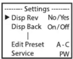 Cameo Root Bar SMD - IMPOSTAZIONI DI SISTEMA (Settings) - 2