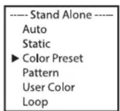 Cameo Root Bar SMD - TRYB PRACY STANDALONE COLOR PRESET - 2
