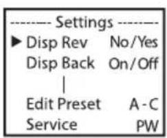 Cameo Root Bar SMD - SYSTEM SETTINGS (Settings) - 2