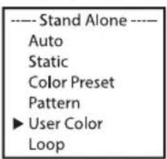 Cameo Root Bar SMD - MODALITÀ OPERATIVA STAND-ALONE "USER COLOR" - 2