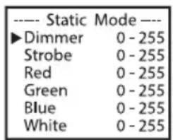 Cameo Root Bar SMD - USTAWIANIE TRYBU PRACY STANDALONE STATIC - 3