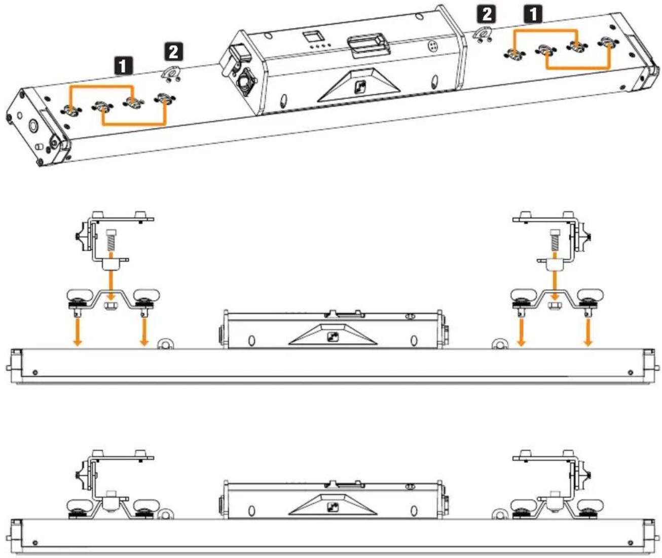 Cameo Root Bar SMD - Montage sur structure métallique - 1