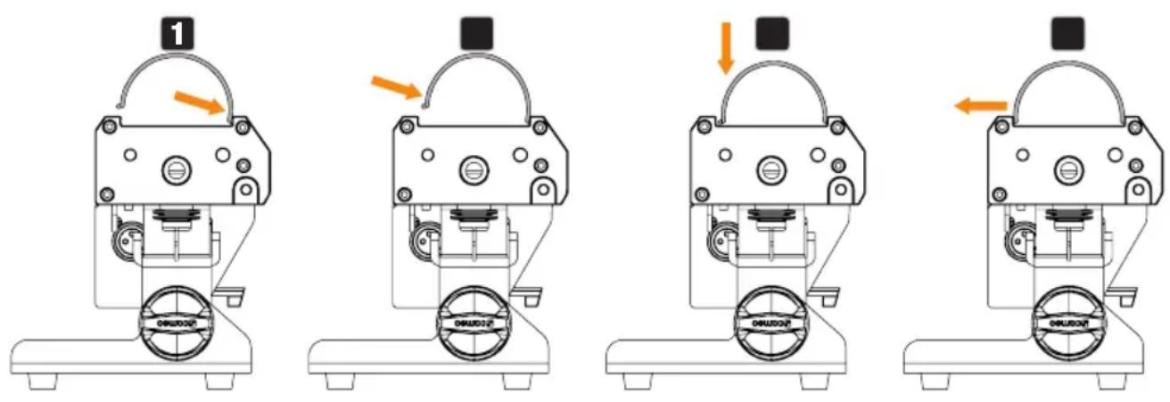Cameo Root Bar SMD - Achten Sie darauf, dass die Kanten des Neon-Tube-Filters korrekt in den Nuten sitzen, damit der Neon-Tube-Filters auch bei Kopfübermontage nicht herausfallen kann! - 1