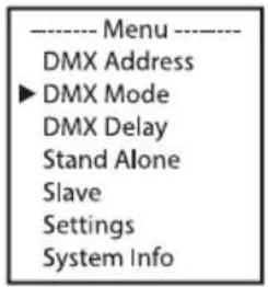 Cameo Root Bar SMD - DMX-BETRIEBSART EINSTELLEN (DMX Mode) - 1