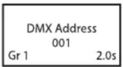 Cameo Root Bar SMD - DISPLAY HAUPTANZEIGE IN DER DMX-BETRIEBSART - 1