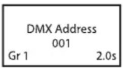 Cameo Root Bar SMD - MAIN SCREEN IN DMX OPERATING MODE - 1