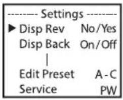 Cameo Root Bar SMD - SYSTEMEINSTELLUNGEN (Settings) - 2