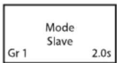 Cameo Root Bar SMD - ÉCRAN PRINCIPAL DU MODE SLAVE (Esclave) - 1
