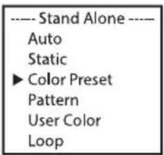 Cameo Root Bar SMD - MODE DE FONCTIONNEMENT AUTONOME COLOR PRESET - 2
