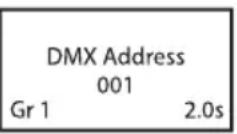 Cameo Root Battery - DISPLAY PRINCIPALE IN MODALITA OPERativa DMX - 1