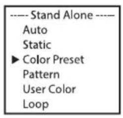 Cameo Root Battery - TRYB PRACY COLOR PRESET STAND-ALONE - 2