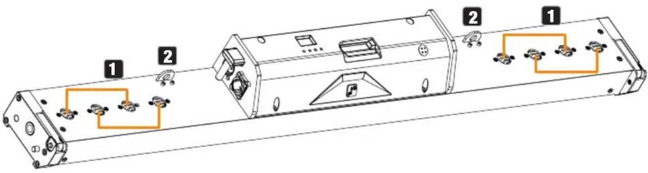 Cameo Root Battery - Instalación en truss - 1
