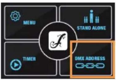 Cameo Instant Hazer 1400 G2 - RÉGLAGE DE L'ADRESSE DE DÉPART DMX - 1