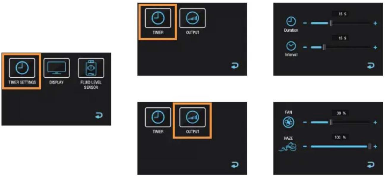Cameo Instant Hazer 1400 G2 - RéGLAGE DE LA MINUTERIE ET DU BROUILLARD - 2