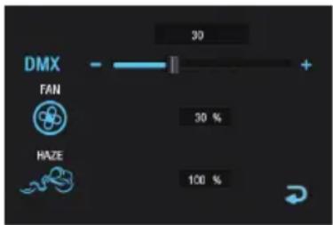 Cameo Instant Hazer 1400 G2 - ÉCRAN PRINCIPAL (SIGNAL DMX PRÉSENT) - 1