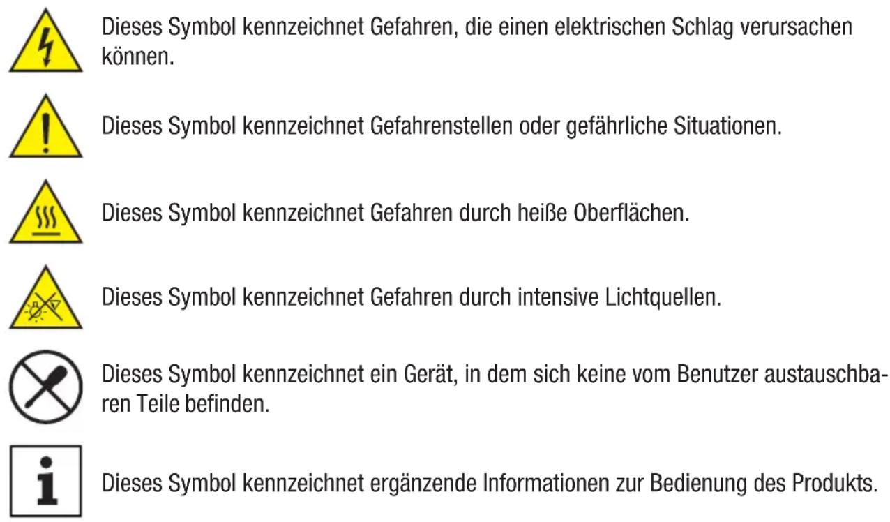 Cameo UNISENS - BEGRIFFS- UND SYMBOLERKLÄRUNGEN - 1