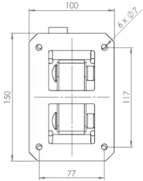 LD Systems MAUI G2 SPS - MISURE DELLA PIASTA R DI MONTAGGIO - 1