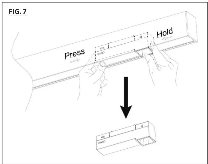 WAC Lighting VENTRIX S2SD - REMOVING THE FIXTURE FROM THE CHANNEL: - 1
