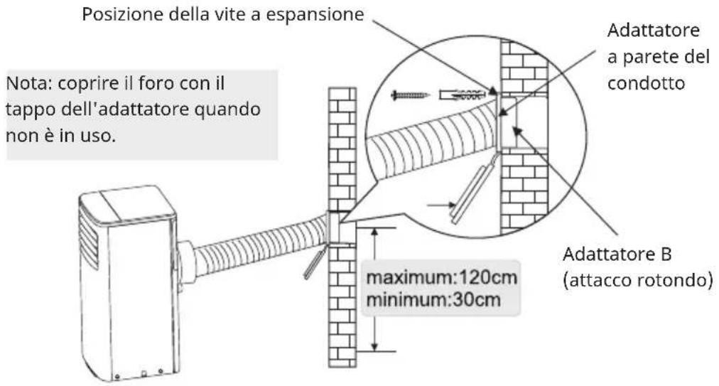 Klarstein Aero Ring Smart - Installare il condotto di scarico nella parete - 1