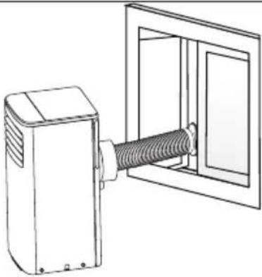 Klarstein Aero Ring Smart - Den Abluftschlauch in einem Fenster installieren - 1