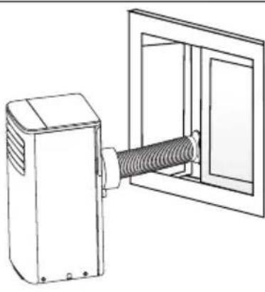 Klarstein Aero Ring Smart - Instalar el tubo de escape en la ventana - 1