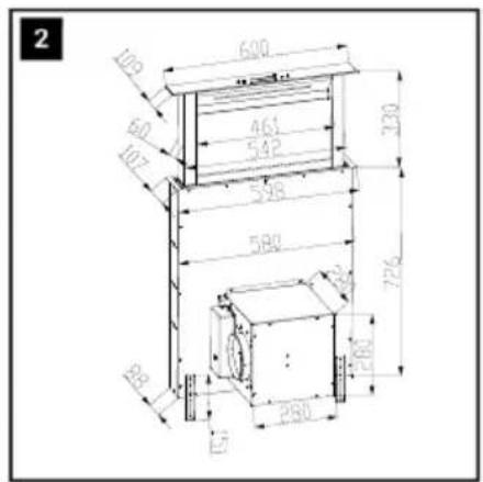 Klarstein Victoria Downdraft - Dimensions de montage - 6