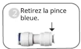 Klarstein PuraFina - Déconnexion et connexion du tube PE et du raccord rapide - 2
