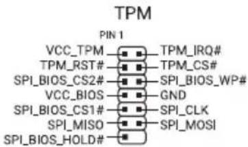 ASUS PRIME H810M-A CSM - Connecteur SPI TPM - 1