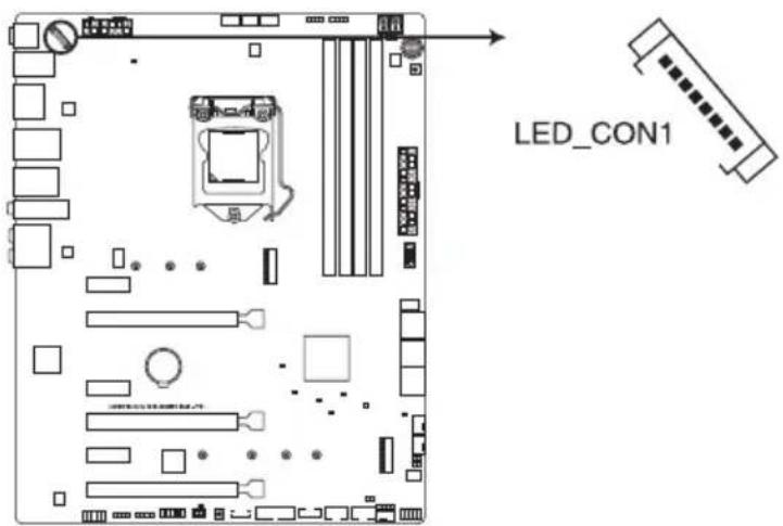 ASUS ROG Maximus XI Hero - Connecteur LED (8-pin LED\_CON1) - 1