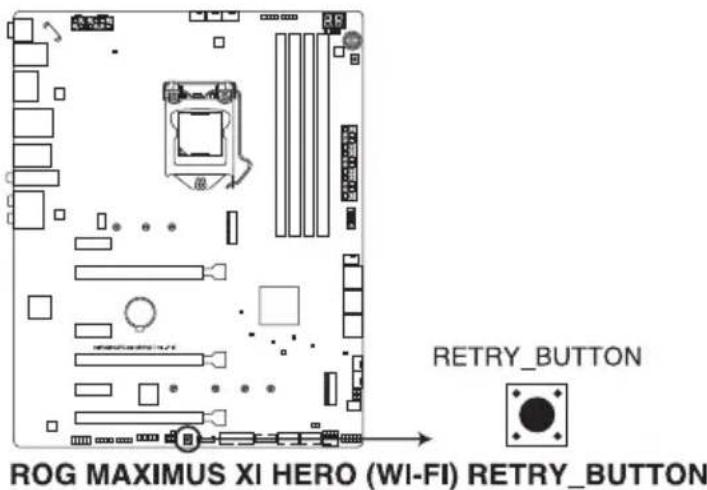 ASUS ROG Maximus XI Hero - Bouton ReTry (RETRY\_BUTTON) - 1