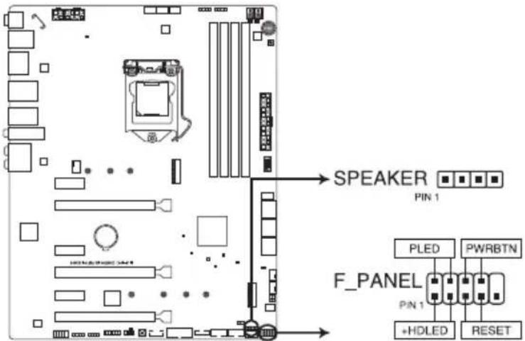 ASUS ROG Maximus XI Hero - Connecteurs panneau système (10-1 pin F\_PANEL; 4-pin SPEAKER) - 1