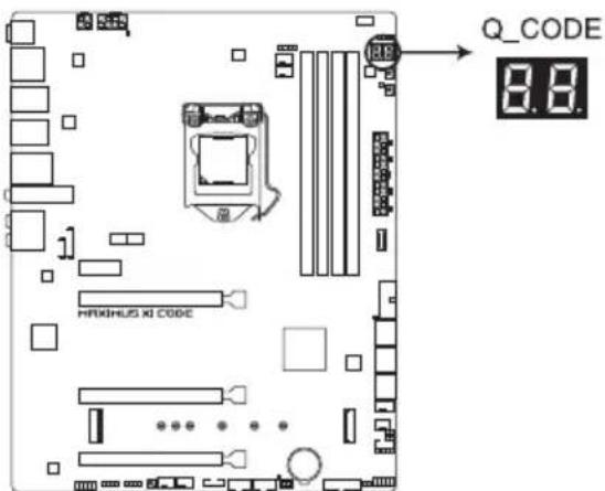 ASUS ROG Maximus XI Code - Témoins Q-Code - 1