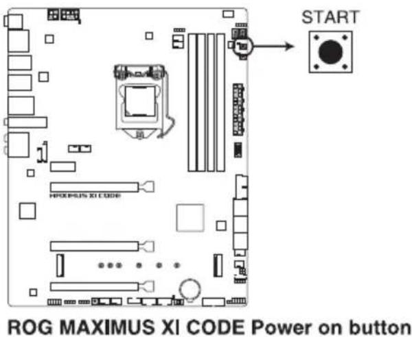 ASUS ROG Maximus XI Code - Bouton de mise sous tension (START) - 1