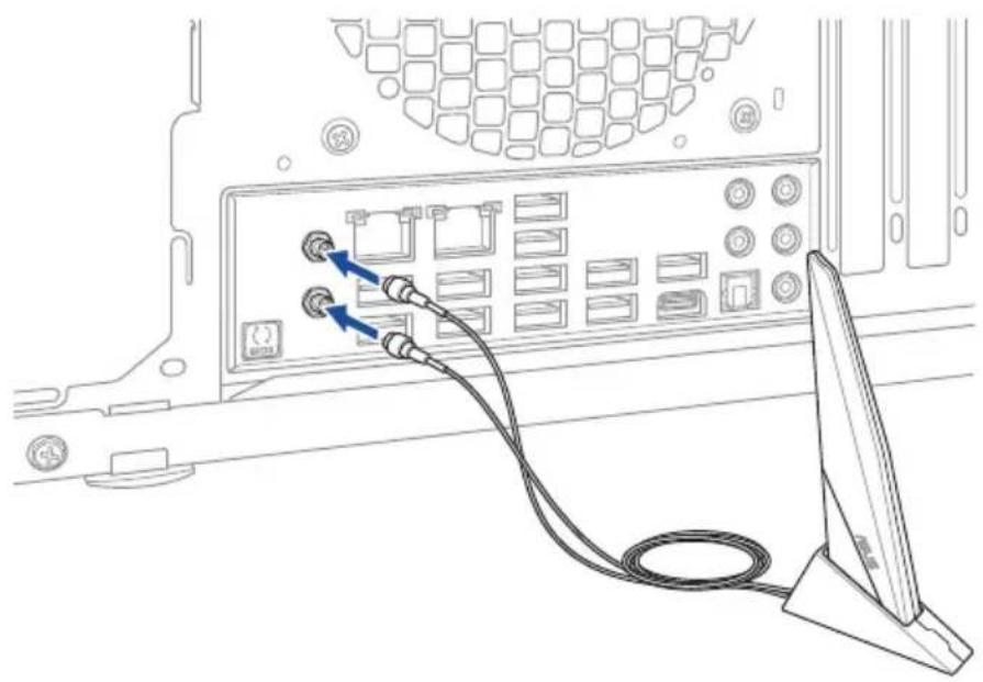 ASUS ROG Maximus XI Code - Installer l'antenne Wi-Fi à double bande ASUS 2x2 - 1