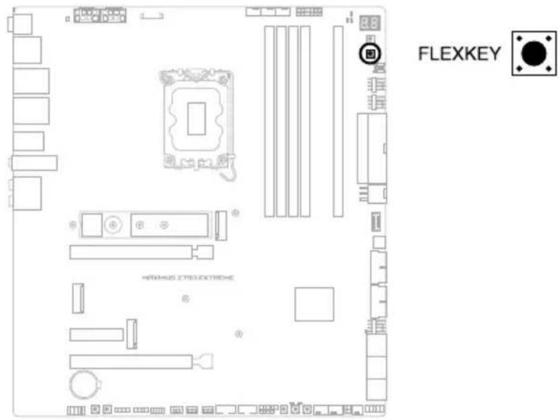 ASUS ROG Maximus Z790 Extreme - Bouton FlexKey (Reset) - 1