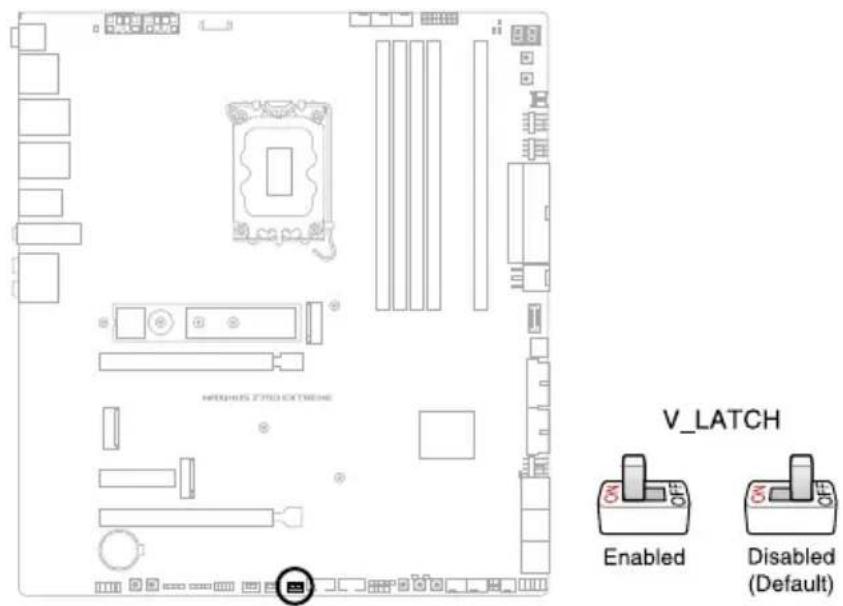 ASUS ROG Maximus Z790 Extreme - Interrupteur V\_Latch - 1