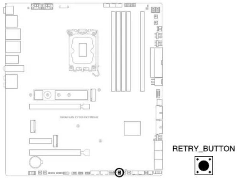 ASUS ROG Maximus Z790 Extreme - Bouton ReTry - 1