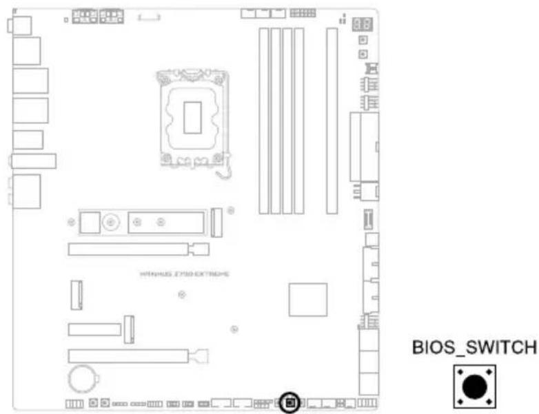 ASUS ROG Maximus Z790 Extreme - Bouton de sélection du BIOS - 1