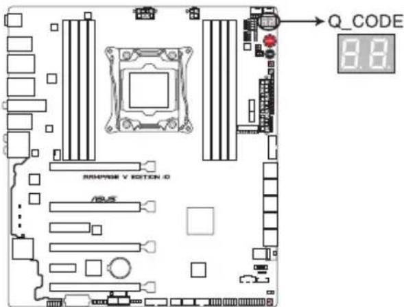 ASUS ROG Rampage V Edition 10 - Témoins Q-LED (BOOT\_DEVICE\_LED; VGA\_LED; DRAM\_LED; CPU\_LED) - 3