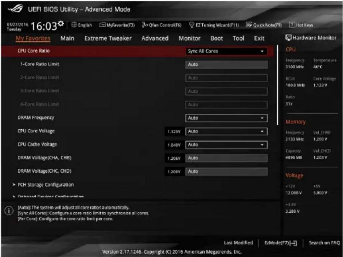 ASUS ROG Rampage V Edition 10 - My Favorites (Favoris) - 1