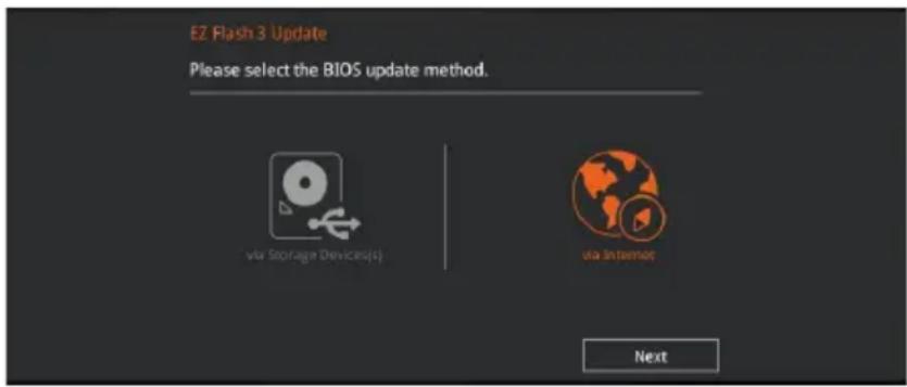 ASUS ROG Rampage V Edition 10 - Pour mettre à jour le BIOS par Internet : - 1