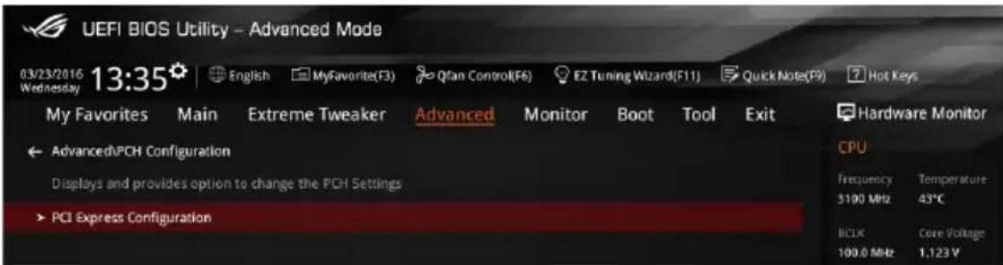 ASUS ROG Rampage V Edition 10 - PCH Configuration (Configuration PCH) - 1
